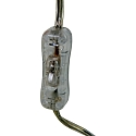 Steinhauer Klemmleuchte SPRING, E27, Euro-Steckerkabel mit Schnurschalter, dreh- und neigbar, Stahl geb�rstet / Details chrom