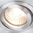 Steinhauer recessed luminaire P�LITE SPOT round, swivelling GU10 IP20, steel brushed dimmable