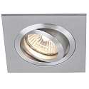 recessed luminaire P�LITE SPOT swivelling, square GU10 IP20, steel brushed dimmable