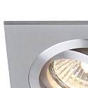 Steinhauer recessed luminaire P�LITE SPOT swivelling, square GU10 IP20, steel brushed dimmable
