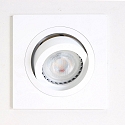 Steinhauer recessed luminaire P�LITE SPOT swivelling, square GU10 IP20, white matt dimmable