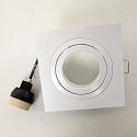 Steinhauer recessed luminaire P�LITE SPOT swivelling, square GU10 IP20, white matt dimmable