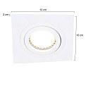 Steinhauer recessed luminaire P�LITE SPOT swivelling, square GU10 IP20, white matt dimmable