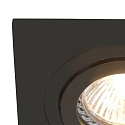 Steinhauer Einbauleuchte P�LITE SPOT, IP20, eckig, 10x10cm, GU10 max. 40W,  schwenkbar, schwarz matt