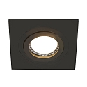 Steinhauer Einbauleuchte P�LITE SPOT, IP20, eckig, 10x10cm, GU10 max. 40W,  schwenkbar, schwarz matt