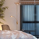 Mexlite LED Deckenfluter BIRON, Leseleuchte mit Flexarm, 23+6W 2700K 2000+650lm, Drehdimmer, bronze / Abdeckung matt