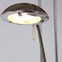 Mexlite LED Deckenfluter BIRON, Leseleuchte mit Flexarm, 23+6W 2700K 2000+650lm, Drehdimmer, stahl geb�rstet / Abdeckung matt
