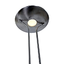 Mexlite LED Deckenfluter BIRON, Leseleuchte mit Flexarm, 23+6W 2700K 2000+650lm, Drehdimmer, stahl geb�rstet / Abdeckung matt