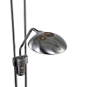 Mexlite LED Deckenfluter BIRON, Leseleuchte mit Flexarm, 23+6W 2700K 2000+650lm, Drehdimmer, stahl geb�rstet / Abdeckung matt