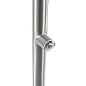 Mexlite LED Stehleuchte BIRON, mit Flex-Arm, 8W 27000K 650lm, mit Push-Dimmer, stahl geb�rstet / Abdeckung matt
