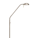 Mexlite LED Stehleuchte BIRON, mit Flex-Arm, 8W 27000K 650lm, mit Push-Dimmer, stahl geb�rstet / Abdeckung matt