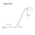 Mexlite LED Tischleuchte BIRON, mit Flex-Arm, 8W 27000K 650lm, mit Dreh-Dimmer, bronze / Abdeckung matt