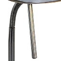 Mexlite LED Tischleuchte BIRON, mit Flex-Arm, 8W 27000K 650lm, mit Dreh-Dimmer, stahl geb�rstet / Abdeckung matt