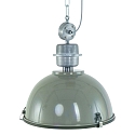 Steinhauer Pendelleuchte BIKKEL, � 42cm, E27 max. 60W, Abdeckung satiniert / Metall-schirm, gr�n