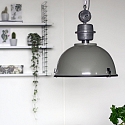 Steinhauer Pendelleuchte BIKKEL, � 42cm, E27 max. 60W, Abdeckung satiniert / Metall-schirm, gr�n