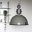 Steinhauer Pendelleuchte BIKKEL, � 42cm, E27 max. 60W, Abdeckung satiniert / Metall-schirm, gr�n