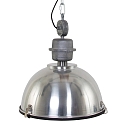 Steinhauer Pendelleuchte BIKKEL, � 42cm, E27 max. 60W, Abdeckung satiniert / Metall-schirm, stahl poliert