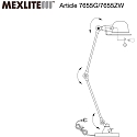Mexlite Mexlite Table lamp DAVIN, 1 flame, reflector, black