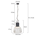 anne light & home AN Pendant luminaire CLEARVOYAND, 1 flame, transparent