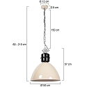 anne light & home pendant luminaire FRISK E27 IP20, dimmable