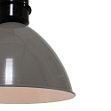 anne light & home Pendelleuchte FRISK, � 50cm, E27, Metall, grau gl�nzend / innen wei�
