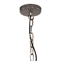 anne light & home Pendelleuchte FRISK, � 50cm, E27, Metall, grau gl�nzend / innen wei�