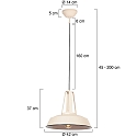 Mexlite pendant luminaire EDEN E27 IP20, dimmable