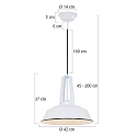 Mexlite Mexlite Pendant luminaire EDEN, 1 flame, 42cm, white