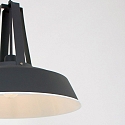 Mexlite Pendelleuchte EDEN, � 42cm, E27, mit Textilkabel, schwarz matt