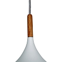 Mexlite Pendelleuchte BJORR, � 33cm, E27, wei� matt / buche natur