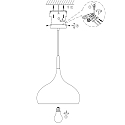 Mexlite Pendelleuchte BJORR, � 33cm, E27, wei� matt / buche natur
