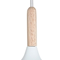 Mexlite Pendelleuchte BJORR, � 45cm, E27, wei� matt / buche natur