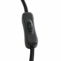 Steinhauer Wandleuchte YORKSHIRE, E27, mit drehbarer Scheren-Armatur + Schnurschalter, neigbar, schwarz matt / innen wei�