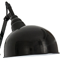 Steinhauer Wandleuchte YORKSHIRE, E27, mit drehbarer Scheren-Armatur + Schnurschalter, neigbar, schwarz matt / innen wei�