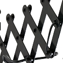 Steinhauer Wandleuchte YORKSHIRE, E27, mit drehbarer Scheren-Armatur + Schnurschalter, neigbar, schwarz matt / innen wei�