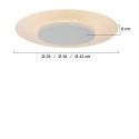 Steinhauer LED Wand- und Deckenleuchte LIDO, IP20, � 28cm, indirekt, mit Loch-Diffusor, 12W 2700K 1100lm, dimmbar, wei� matt