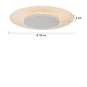Steinhauer LED Wand- und Deckenleuchte LIDO, IP20, � 28cm, indirekt, mit Loch-Diffusor, 12W 2700K 1100lm, dimmbar, wei� matt