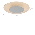 Steinhauer ceiling luminaire LIDO round, medium, indirect, perforated IP20, white matt dimmable