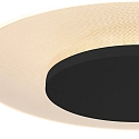 Steinhauer ceiling luminaire LIDO round, medium, indirect, perforated IP20, black matt dimmable