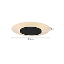 Steinhauer ceiling luminaire LIDO round, medium, indirect, perforated IP20, black matt dimmable