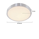 Mexlite Outdoor LED Deckenleuchte GALAXY, IP44, zylindrisch, schaltbar, � 34cm, 18W 3000K 1440lm