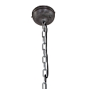 Steinhauer Pendelleuchte BIKKEL, � 52cm, E27 max. 60W, Abdeckung satiniert / Metall-Schirm, betongrau