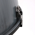 Steinhauer Pendelleuchte BIKKEL, � 52cm, E27 max. 60W, Abdeckung satiniert / Metall-Schirm, betongrau