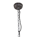 Steinhauer Pendelleuchte BIKKEL, � 52cm, E27 max. 60W, Abdeckung satiniert / Metall-Schirm, schwarz matt