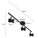 Aufbau-Strahlerleiste NATASJA, 3-flammig, inkl. 3x GU10 LED 7W 2200-2700K 480lm (D2W), dreh- und neigbar, stahl geb�rstet