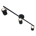 Aufbau-Strahlerleiste NATASJA, 3-flammig, inkl. 3x GU10 LED 7W 2200-2700K 480lm (D2W), dreh- und neigbar, stahl geb�rstet