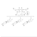 Aufbau-Strahlerleiste NATASJA, 3-flammig, inkl. 3x GU10 LED 7W 2200-2700K 480lm (D2W), dreh- und neigbar, stahl geb�rstet