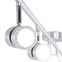 Steinhauer Aufbau-Strahlerleiste NATASJA, 6-flammig, inkl. 6x 7W LED 2700K 500lm, dimmbar, stahl geb�rstet