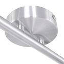 Steinhauer Aufbau-Strahlerleiste NATASJA, 6-flammig, inkl. 6x 7W LED 2700K 500lm, dimmbar, stahl geb�rstet