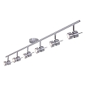 Steinhauer Aufbau-Strahlerleiste NATASJA, 6-flammig, inkl. 6x 7W LED 2700K 500lm, dimmbar, stahl geb�rstet
